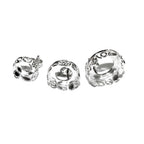 925 Sterling Silver Blank earrings size 8, 10, 12 mm, Bezel cup, Post Earring Mountings, Base earrings, Jewelry making - 1 pair (2 pieces)