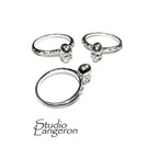 925 sterling silver ring with skull size 5, 6, 7, 8, 9, 10, silver ring, ring with skull, skull, sterling silver, Jewelry making - 1 piece