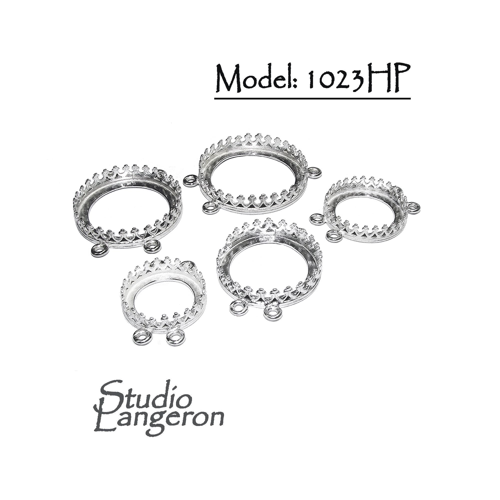 925 Sterling Silver Round Bezel Cup Settings with 4 rings, size 12, 14, 16, 18, 20 mm, Bezel cup, Jewelry making, Round bezel cup - 1 piece