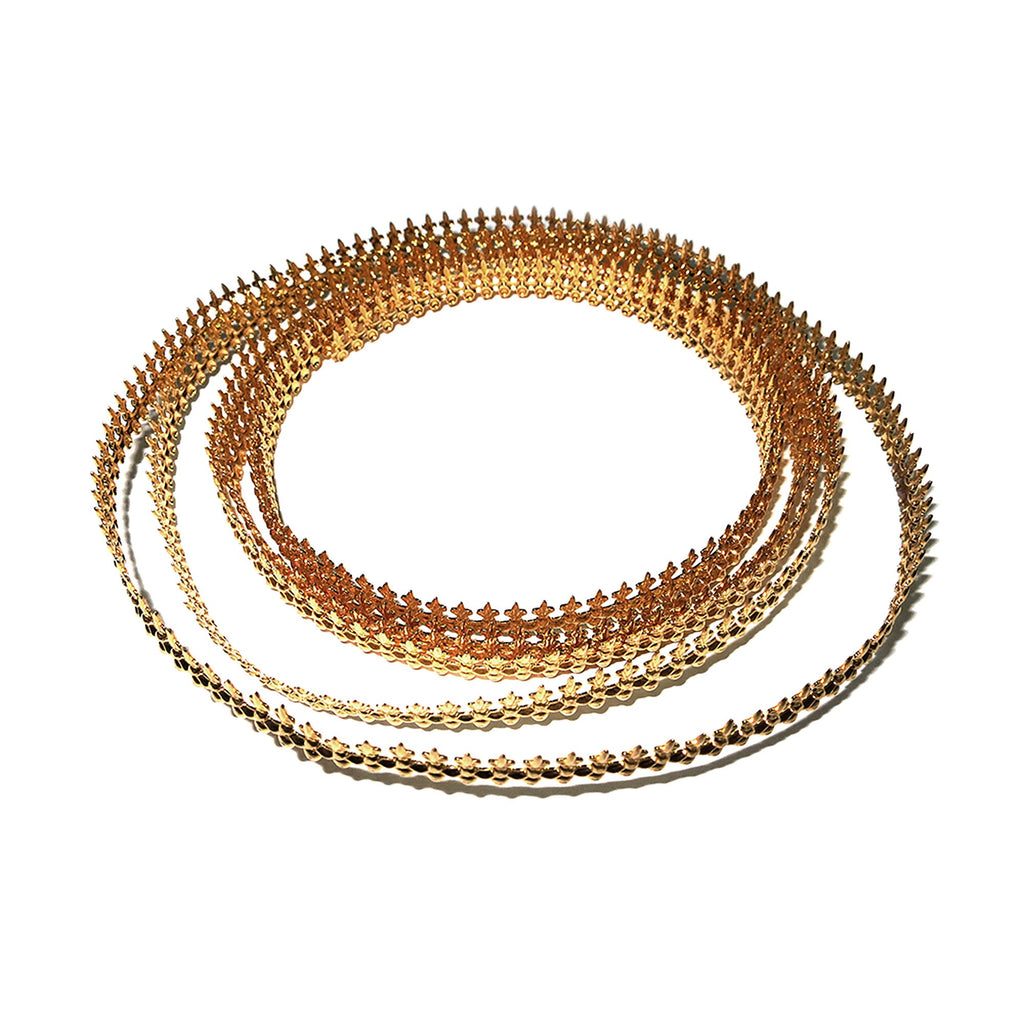 Natural Brass Gallery wire, Brass wire, Gallery pattern, Gallery ribbon, Wire, Brass findings, Jewelry making, Setting - 4 inch (10 cm)