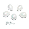 Natural Sea shell pearl Teardrop half drilled Beads size 12x16 mm, Natural shell pearl Matching Half Drilled Beads, Jewelry making - 1 piece