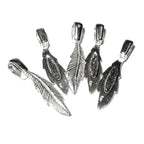 925 Sterling silver large Glue-On Feather Pendant Bail, sterling silver Bail, Jewelry making, Bail finding, Glue-On Bail - 1 piece