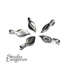 925 Sterling silver large Glue-on Flat Pad Pendant Bails, sterling silver Bail, Bail finding, Glue-on bail, Jewelry making - 1 piece