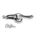 925 Sterling Silver Large Hook Eye Clasps, Silver clasp, Jewelry making, Hook eye clasp, Clasps, Sterling silver, 925 Silver clasp - 1 piece