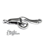 925 Sterling Silver Large Hook Eye Clasps, Silver clasp, Jewelry making, Hook eye clasp, Clasps, Sterling silver, 925 Silver clasp - 1 piece