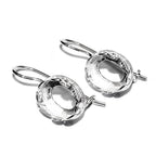 8x10 mm 925 sterling silver blank earrings with oval bezel cup, Setting, oval bezel cup, base earrings, Jewelry making - 1 pair (2 piece)