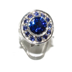 Statement Blue topaz ring 925 sterling silver size 8 1/2, handmade ring, single copy, silver ring, Blue topaz, gemstone, Blue ring