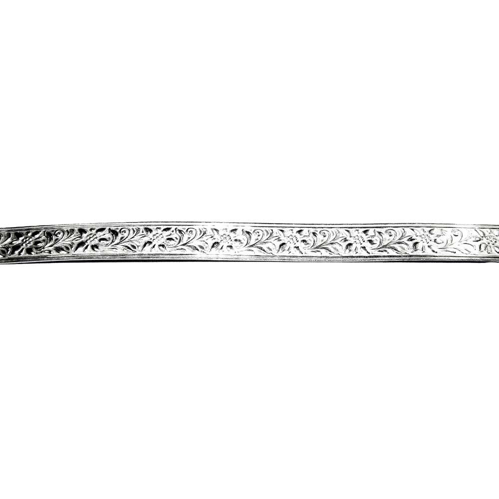 935 Argentium Silver Bezel wire, Gallery wire, Gallery ribbon, Gallery pattern, Jewelry making, Setting, Silver wire - 4 inch (10 cm)