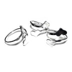 925 sterling silver open blank ring with a platforms for Engraving or gluing, silver ring, base ring, Jewelry making, Setting - 1 piece