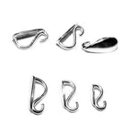 925 Sterling Silver Teardrop Pendant Bails with Hidden Loop size 7, 9, 11 mm, sterling silver Bail, Jewelry making, Bail finding - 1 piece