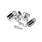 925 sterling silver Tube End Caps size 0.85-8.0 mm, silver end cap, end cap, Jewelry making, tube end caps, 925 silver - 1 pair (2 piece)