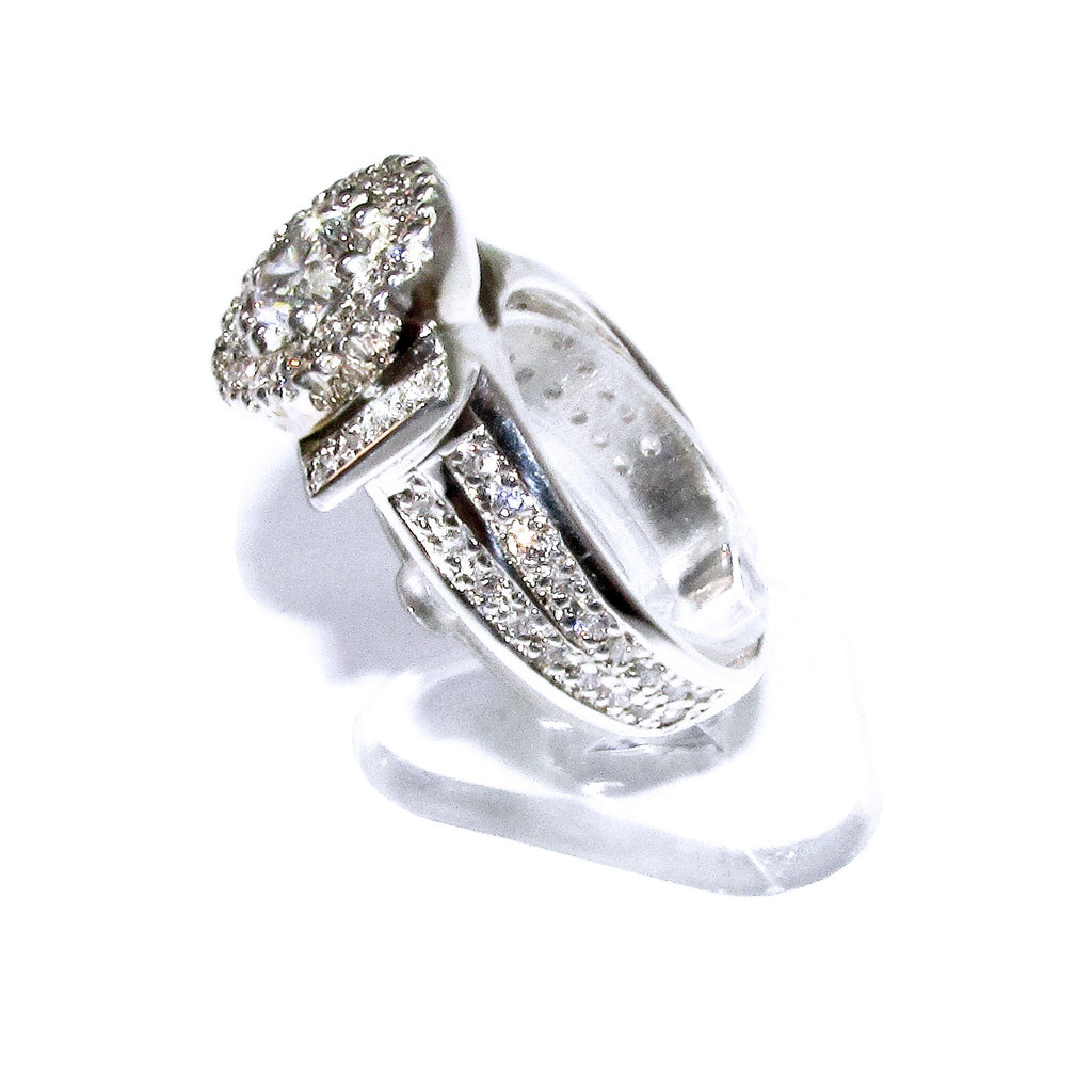 Statement White topaz ring 925 sterling silver size 6 1/2, Handmade ring, single copy, Sterling silver, Natural White topaz, White gemstone
