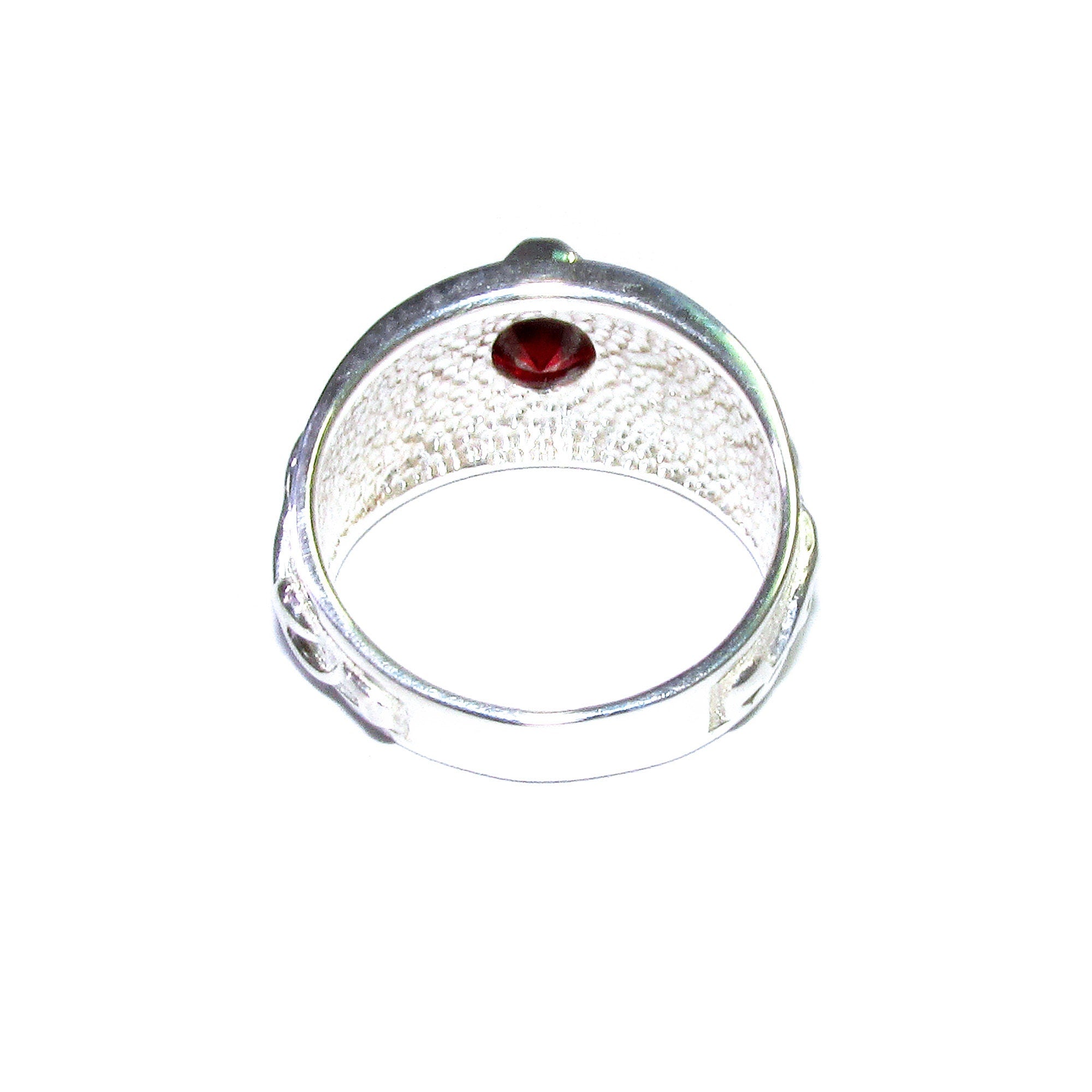 Statement Garnet ring 925 sterling silver size 8, Handmade ring, single copy, sterling silver, Garnet ring,  silver ring, red gemstone