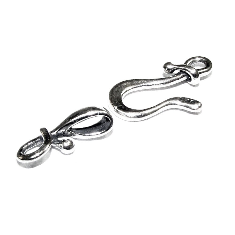 925 Sterling Silver Small Hook Eye Clasp, Silver clasp, Clasp, Clasps, Hook eye clasp, Clasps, Jewelry making, Silver clasp - 1 piece