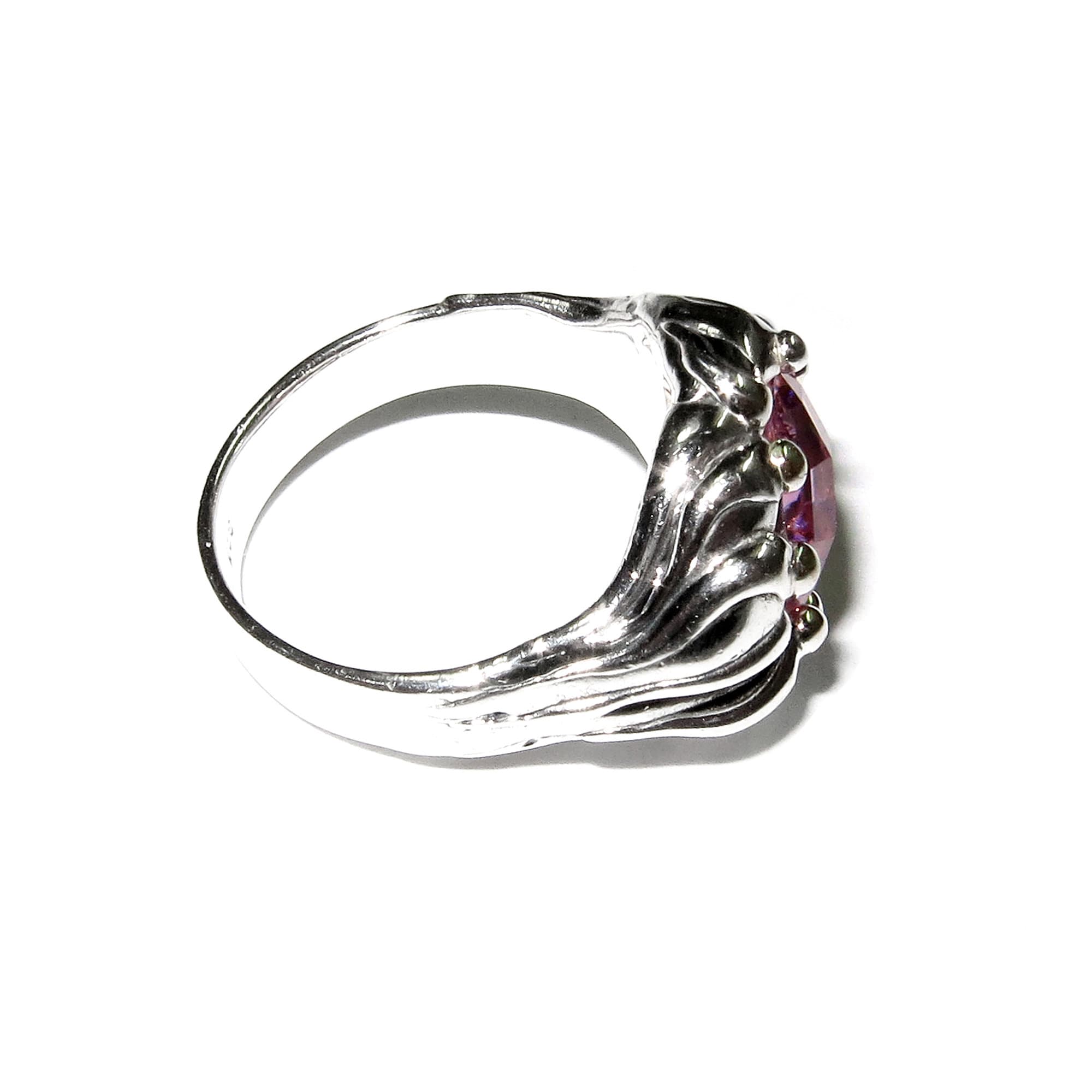 Statement Rose topaz ring 925 sterling silver size 6 1/2, Handmade ring, single copy, Rose topaz, silver ring, gemstone, Rose topaz ring
