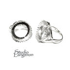 18 mm 925 sterling silver blank ring with bezel cup size 5, 6, 7, 8, silver ring, bezel cup, base ring, Jewelry making, Setting - 1 piece