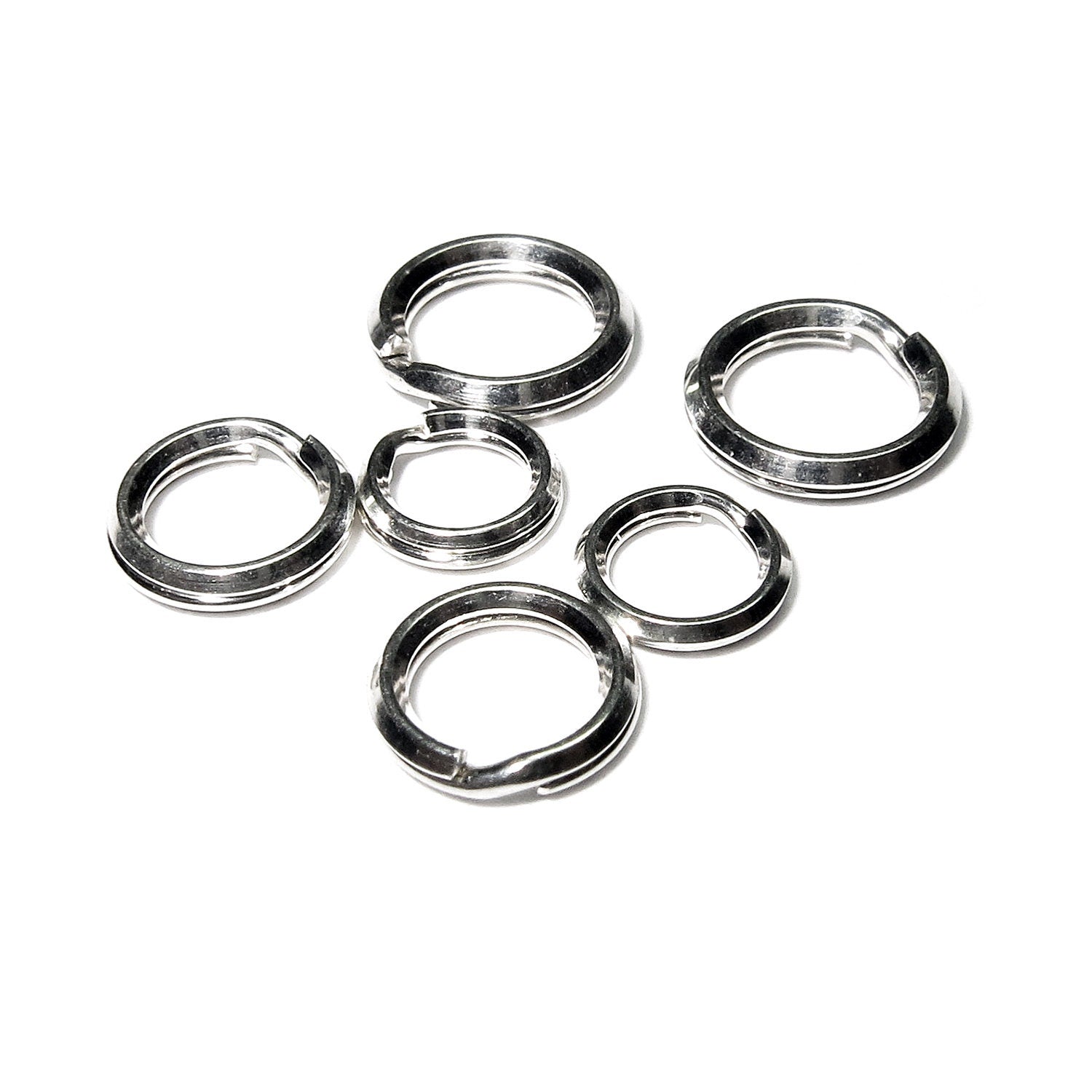 5 pcs/Pkg 925 Sterling Silver Round Split Rings size 5, 6, 7, 8, 9 mm, Split ring, Jump split ring, Jewelry making, 925 Silver split ring