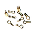 14K solid gold Tube End Caps size 1.0, 1.6, 2.1, 2.6, 3.2, 3.6, 4.5 mm, 14K Gold end caps, Jewelry making, Solid gold - 1 pair (2 piece)
