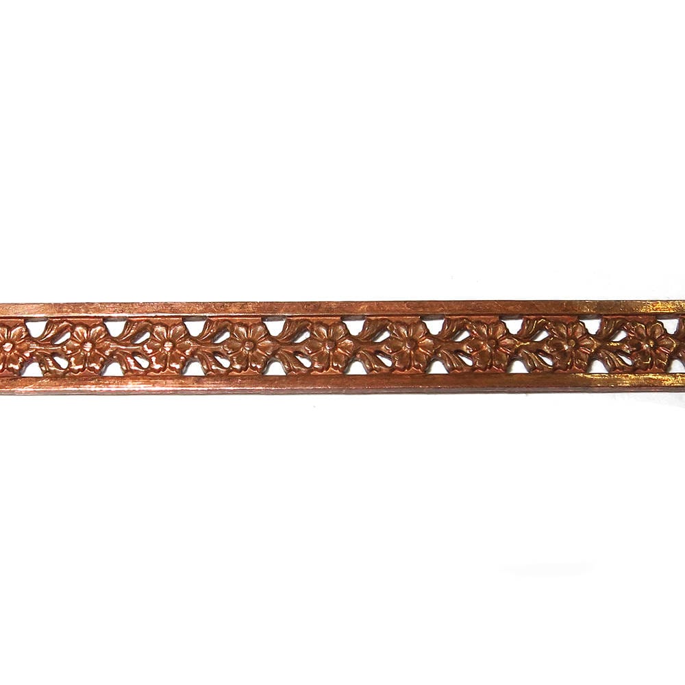 Natural Copper Bezel wire, Gallery wire, Gallery ribbon, Gallery pattern, Natural Copper, Copper wire, Jewelry making - 4 inch (10 cm)