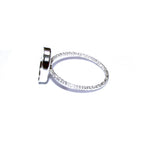 925 Sterling silver Pattern sparkle blank ring with bezel cup 10x12mm size 4 - 11, Jewelry making, bezel cup, base ring, Setting - 1 piece