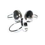 925 Sterling silver blank ring with bezel cup 12x16mm size 4, 5, 6, 7, 8, 9, 10, 11, Jewelry making, bezel cup, base ring, Setting - 1 piece