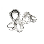 12x16 mm 925 sterling silver blank ring with bezel cup size 5, 6, 7, 8, silver ring, bezel cup, Setting, base ring, Jewelry making - 1 piece