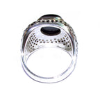 Black onyx man ring 925 sterling silver size 9 1/2, Handmade ring, single copy, sterling silver, natural onyx, man ring, black gemstone