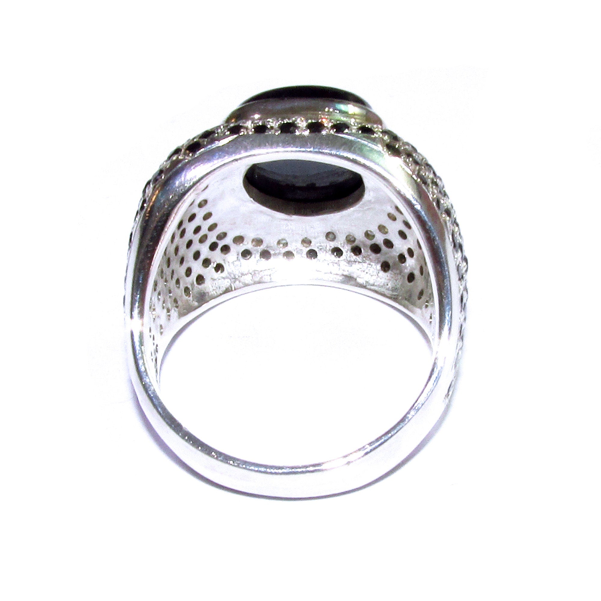 Black onyx man ring 925 sterling silver size 9 1/2, Handmade ring, single copy, sterling silver, natural onyx, man ring, black gemstone