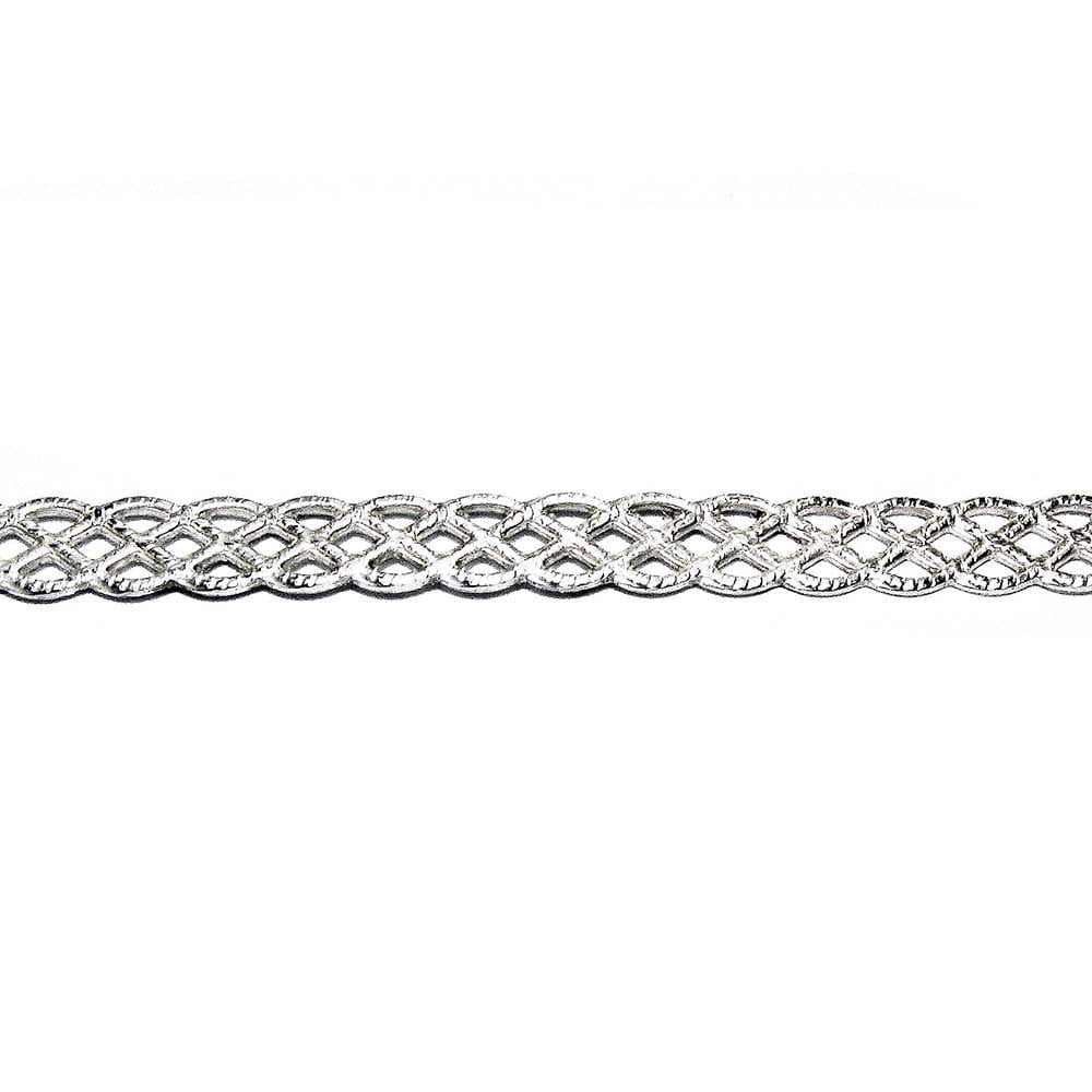 935 Argentium Silver Bezel wire, Gallery wire, Gallery ribbon, Gallery pattern, Jewelry making, Setting, Silver wire - 4 inch (10 cm)