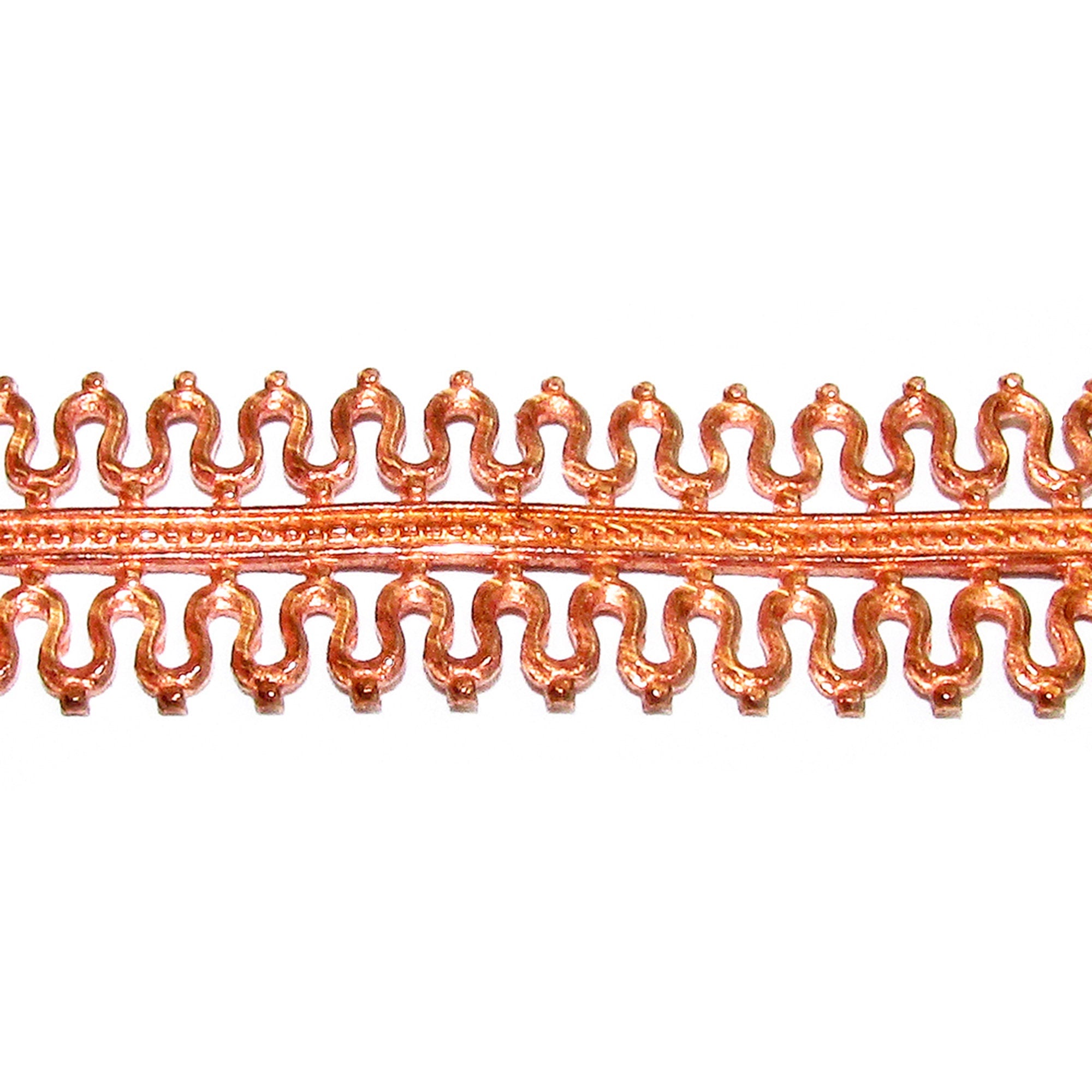 Natural Copper Bezel wire, Gallery wire, Gallery ribbon, Gallery pattern, Natural Copper, Jewelry making, Copper wire - 4 inch (10 cm)
