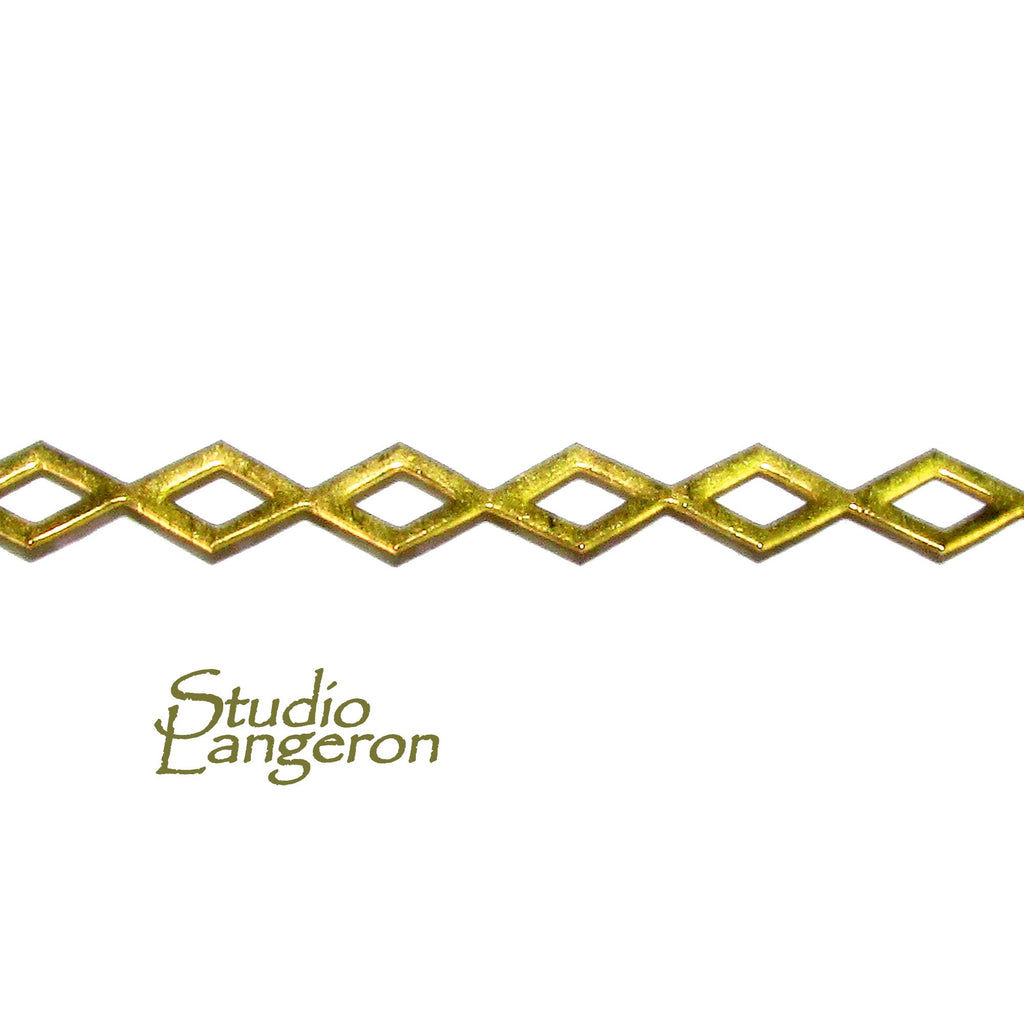 Natural Brass Gallery wire, Brass wire, Gallery pattern, Gallery ribbon, Wire, Jewelry making, Brass findings, Setting - 4 inch (10 cm)