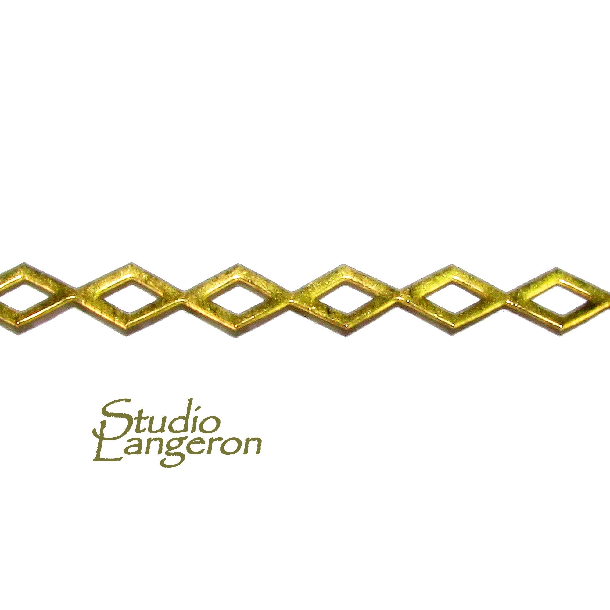 Natural Brass Gallery wire, Brass wire, Gallery pattern, Gallery ribbon, Wire, Jewelry making, Brass findings, Setting - 4 inch (10 cm)