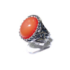 Statement Natural opal ring 925 sterling silver size 7, Handmade ring, single copy, silver, Orange opal, silver ring, Statement ring