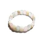 Natural Stone Morganite Square Beads Bracelets, Faceted Rectangle Strand Bangle For Women, Gemstone, Jewelry Gifts, Morganite