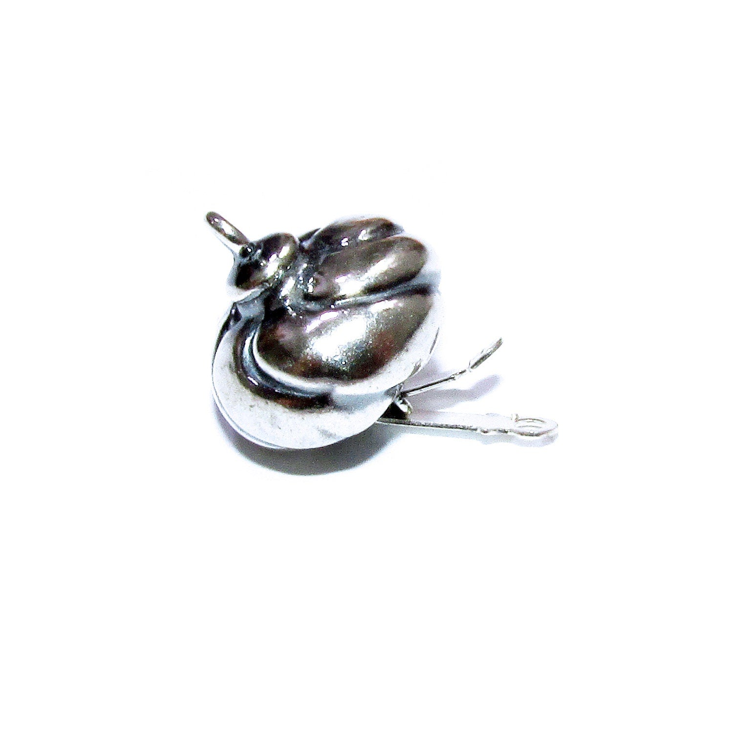 925 Sterling Silver Round Safety Clasp size 12 mm, Silver bead clasp, Jewelry making, 925 Sterling silver, Safety round clasp - 1 piece
