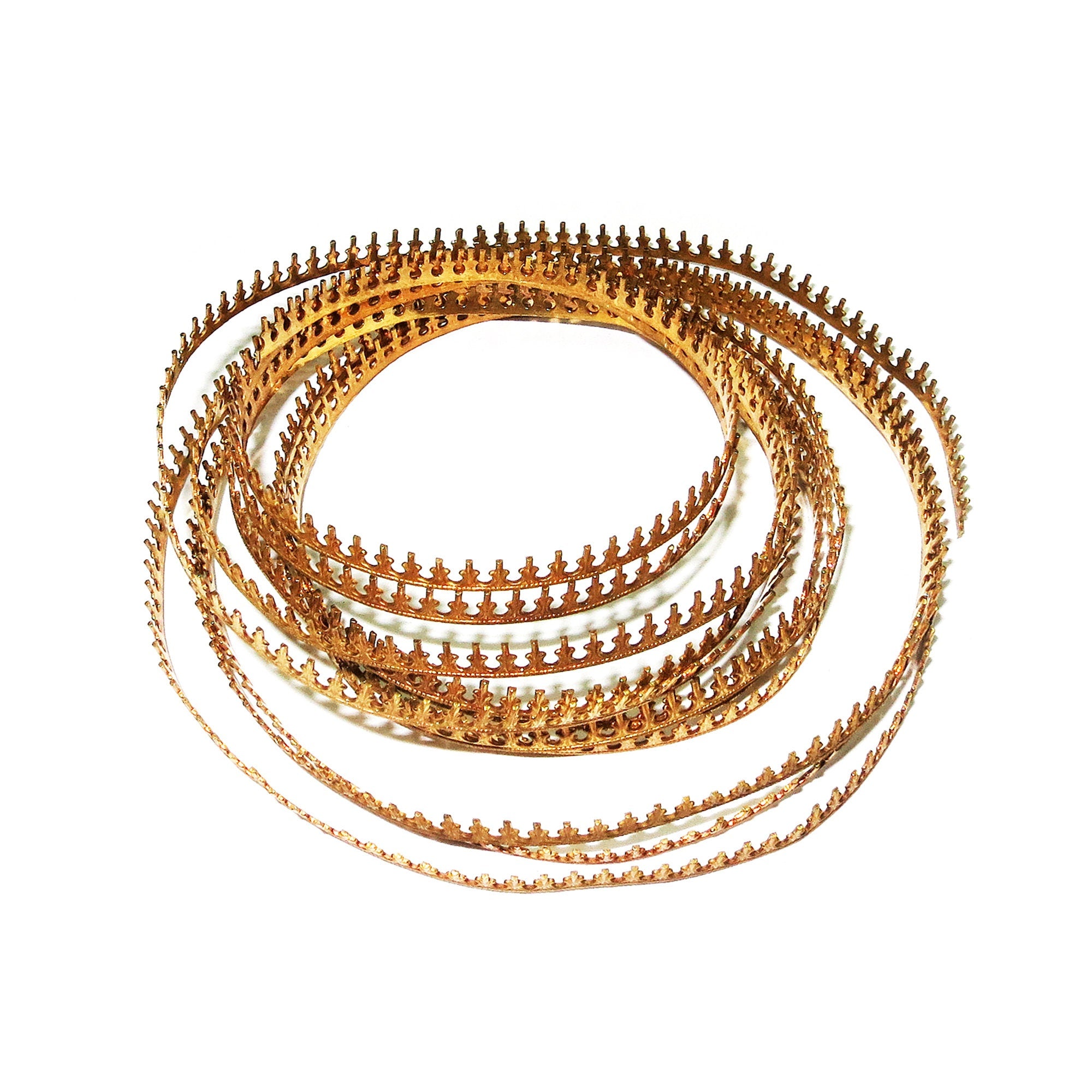 Natural Brass Gallery wire, Brass wire, Gallery pattern, Gallery ribbon, Wire, Jewelry making, Brass findings, Setting - 4 inch (10 cm)