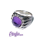 Amethyst ring 925 sterling silver, size 4 1/2, Handmade ring, single copy, Statement ring, Natural amethyst, silver ring, gemstone