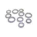 925 Sterling Silver closed Rings twist wire 1.3 mm, Inside Diameter 3.4, 4.4, 5.4 mm, Closed ring, Jewelry making, Rope-Style Ring - 1 piece