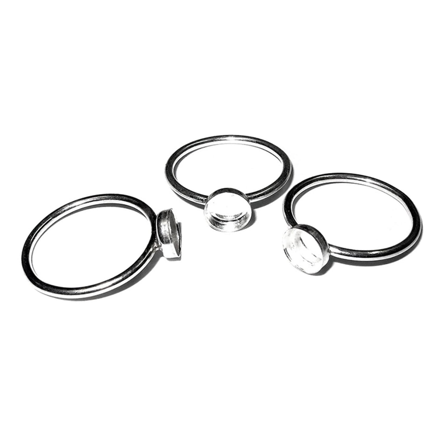 925 sterling silver blank ring with bezel cup 6mm size 4, 5, 6, 7, 8, 9, 10, 11, silver ring, bezel cup, setting, base ring, ring - 1 piece