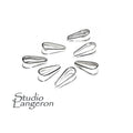 925 Sterling silver large 10.5.0x4.0 mm Solder-On Pendant Bails, Pendant Bail, Silver solder on Bail, Silver bail, Jewelry making - 1 piece