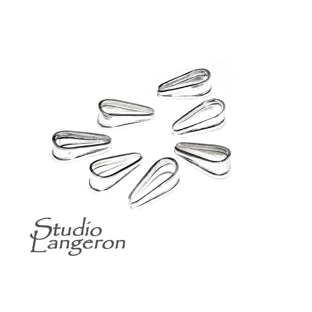 925 Sterling silver large 10.5.0x4.0 mm Solder-On Pendant Bails, Pendant Bail, Silver solder on Bail, Silver bail, Jewelry making - 1 piece