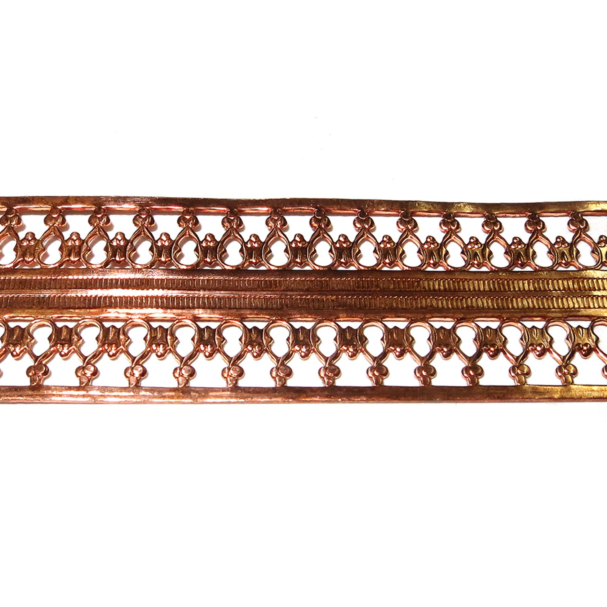 Natural Copper Bezel wire, Gallery wire, Gallery ribbon, Gallery pattern, Natural Copper, Copper wire, Jewelry making  - 4 inch (10 cm)