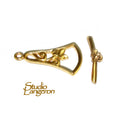 14K Yellow Gold filled Toggle Clasps size 26x15 mm, Decorative clasp, Clasp findings, Jewelry making, Clasp Gold Filled - 1 piece