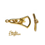 14K Yellow Gold filled Toggle Clasps size 26x15 mm, Decorative clasp, Clasp findings, Jewelry making, Clasp Gold Filled - 1 piece