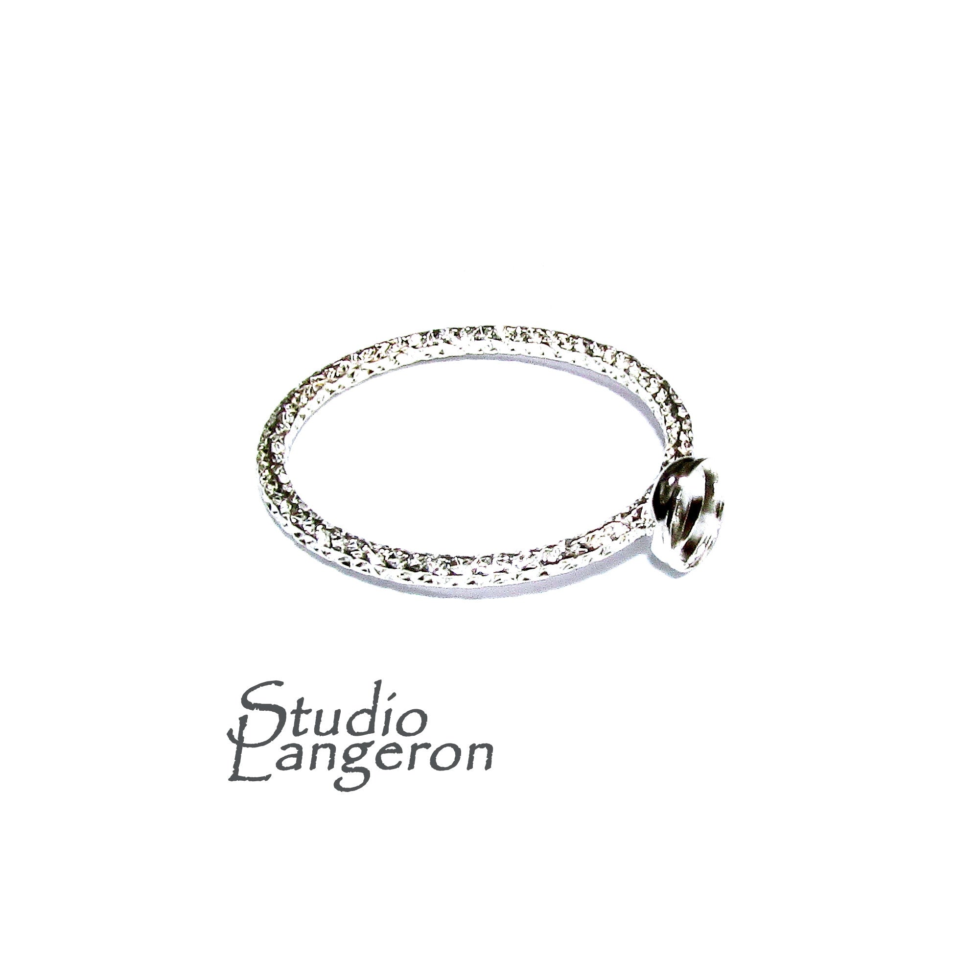 925 sterling silver blank ring with bezel cup 4 mm size 4, 5, 6, 7, 8, 9, 10, 11, bezel cup, base ring, Jewelry making, Setting - 1 piece
