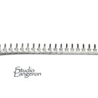 935 Argentium Silver Bezel wire, Gallery wire, Gallery ribbon, Gallery pattern, Jewelry making, Setting, Silver wire - 4 inch (10 cm)