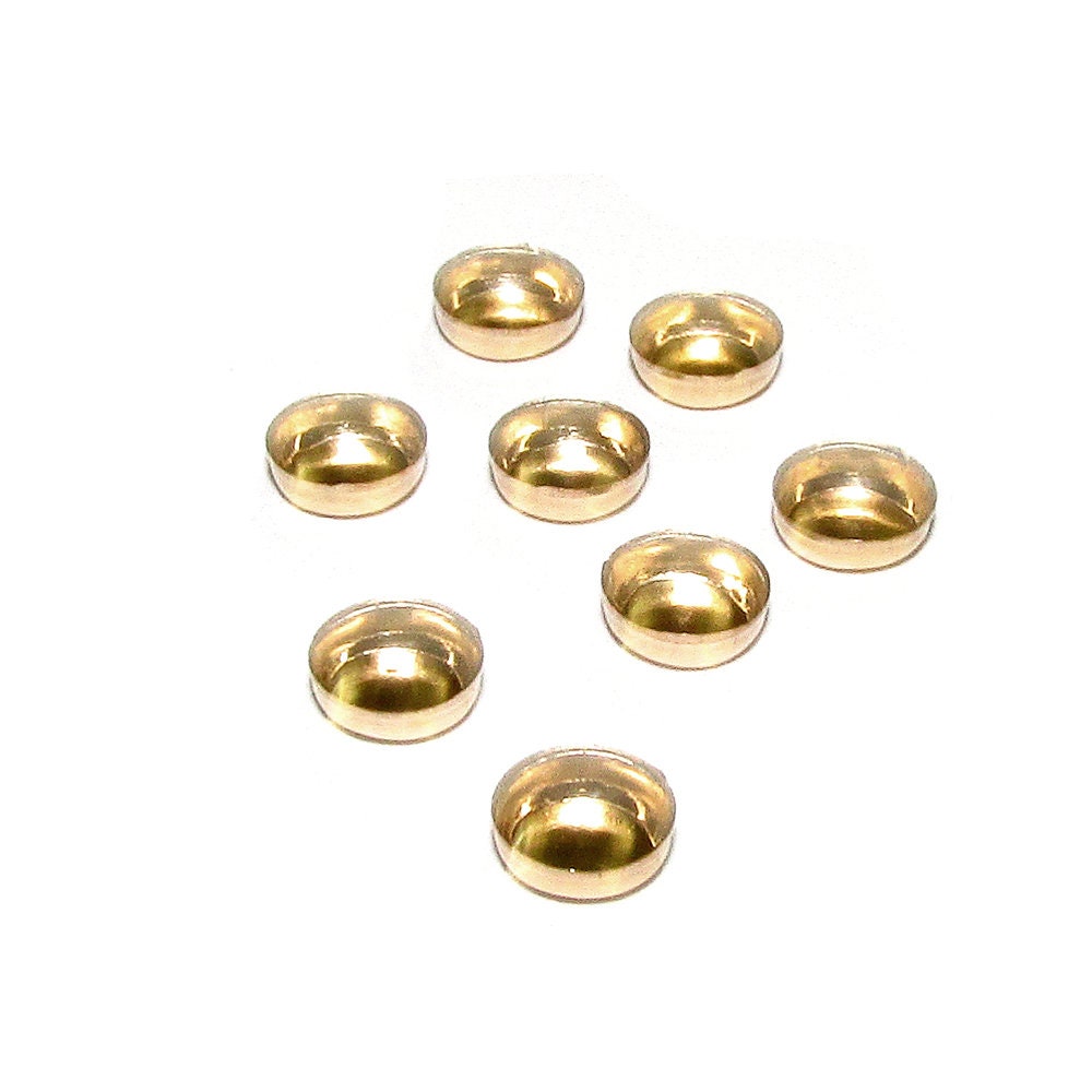 4 pcs size 4.0 mm 14K solid gold round Bezel Cups, Bezel cup, Gold bezel cup, Round bezel cups, 14K solid gold, Jewelry making