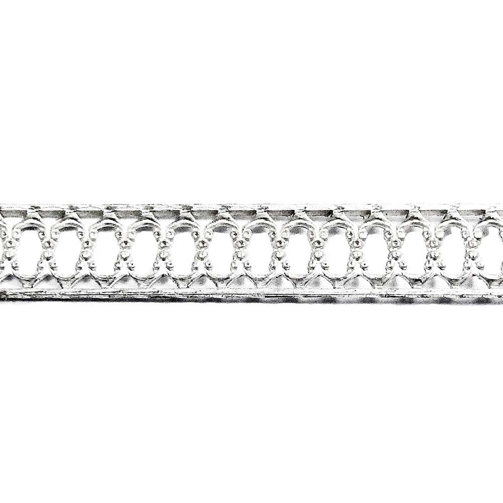 935 Argentium Silver Bezel wire, Gallery wire, Gallery ribbon, Gallery pattern, Jewelry making, Setting, Silver wire - 4 inch (10 cm)