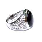 Black onyx ring 925 sterling silver, size 9, Handmade ring, single copy, 925 sterling silver, Black onyx, silver ring, gemstone - 1 piece