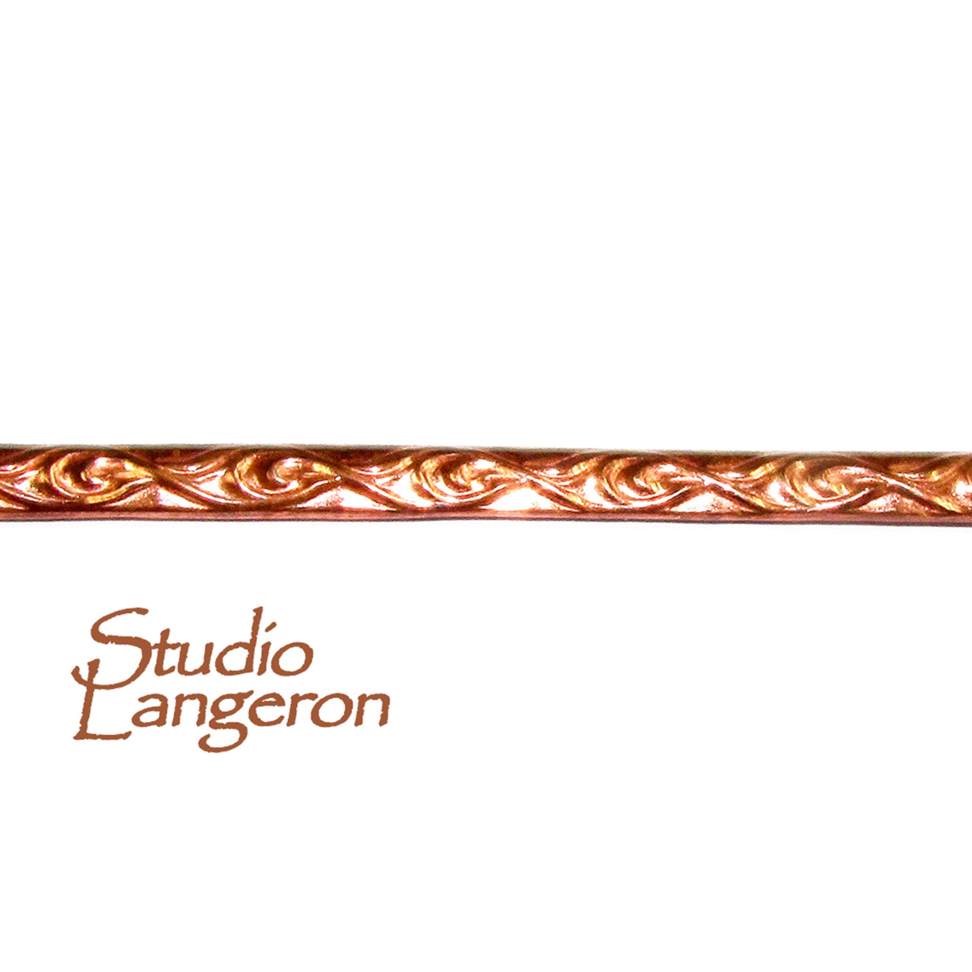 Natural Copper Bezel wire, Gallery wire, Gallery ribbon, Gallery pattern, Jewelry making, Natural Copper, Copper setting - 4 inch (10 cm)